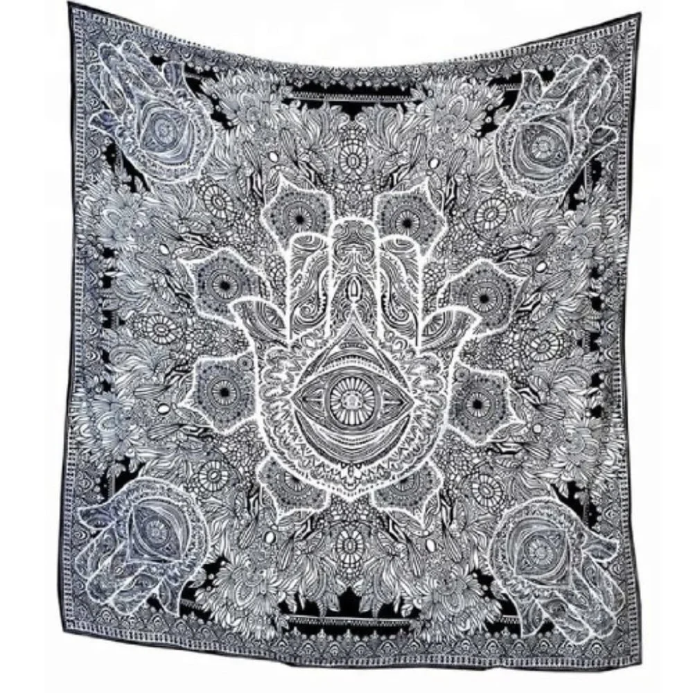 Full/Queen HAMSA Duvet and Pillow Cover SET Tapestry Bedding Bohemian Style